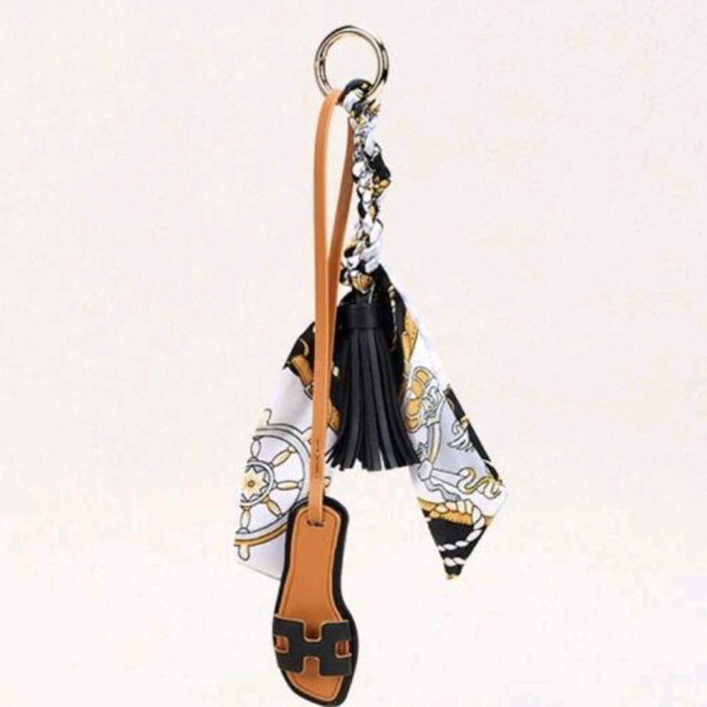 H Sandal Shoe & Twilly Bag Charm/ Keychain New